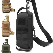 Outdoor Chest Bag Crossbody Bag for Hiking Cycling Durable Multi Pocket