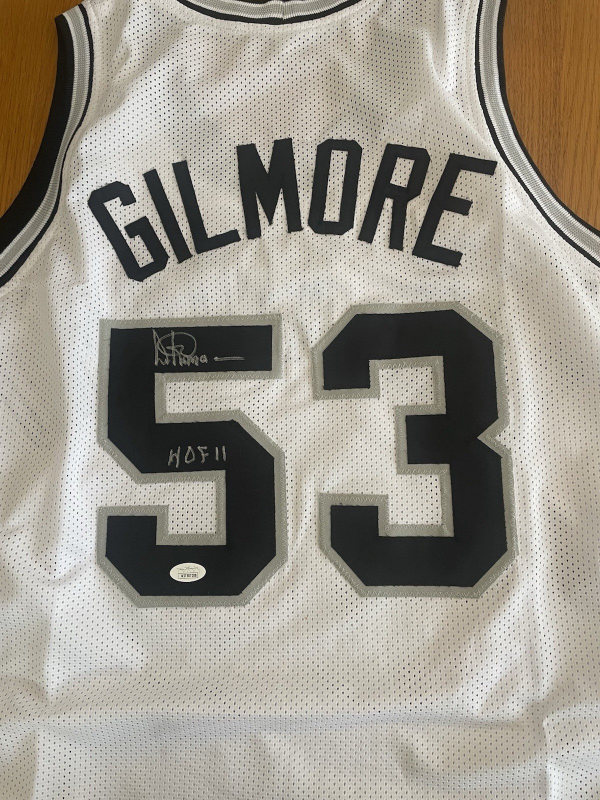 Artis Gilmore Autographed Signed San Antonio Spurs Custom Jersey with HOF 11 inscription. 