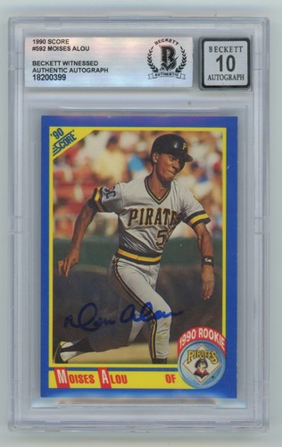 Moises Alou #592 1990 Score card