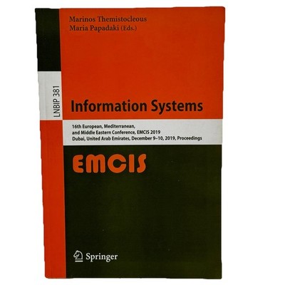 Information Systems: 16th European, Mediterranean, and Middle Eastern Conference