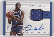 2016 Panini National Treasures Material Signatures 46/99 Cedric Maxwell Auto 0b2