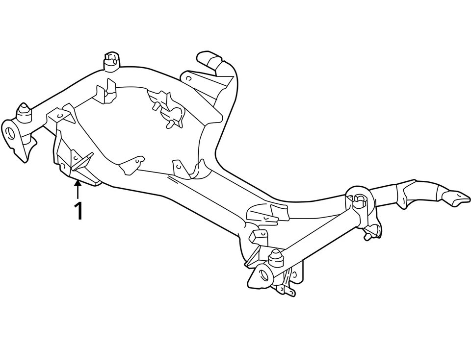 Crossmember/K-Frame Front Suspension Fits 95-01 BMW 740i 30516106 - Image 4 of 4