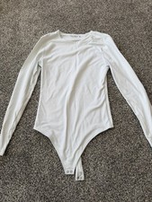 Abercrombie  Fitch women  s white bodysuit size medium