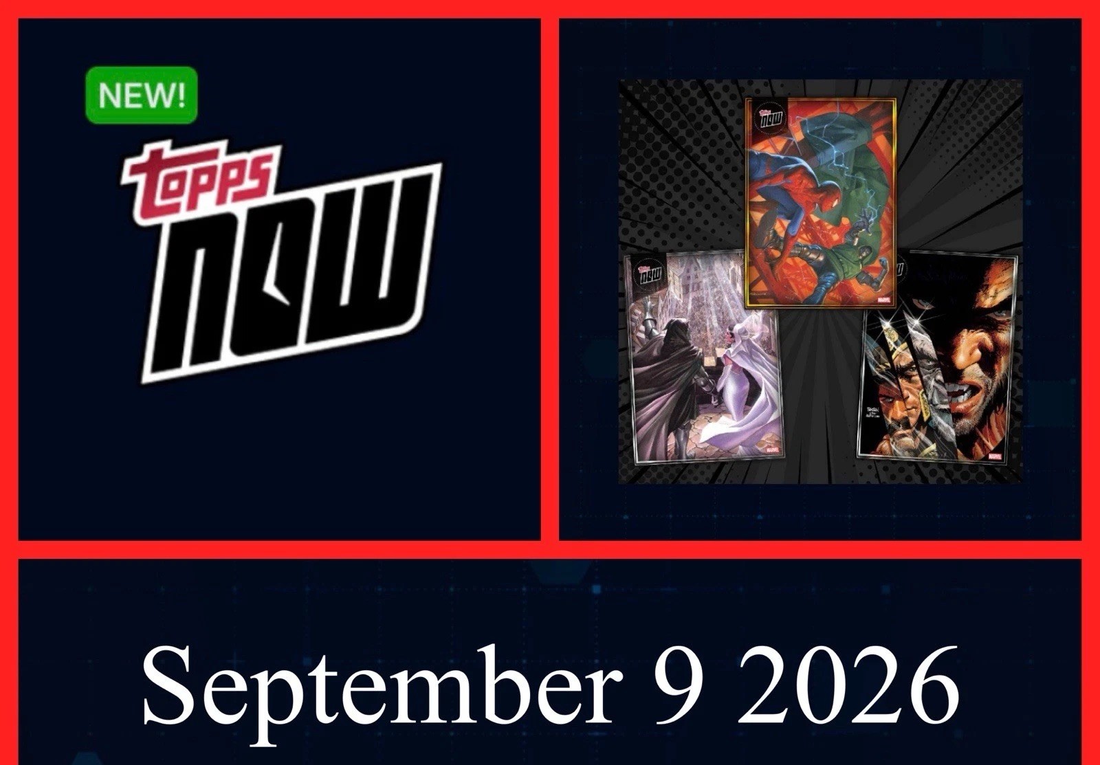 TOPPS MARVEL COLLECT TOPPS NOW SEPTEMBER 9 2026-RARE 9 CARD SET