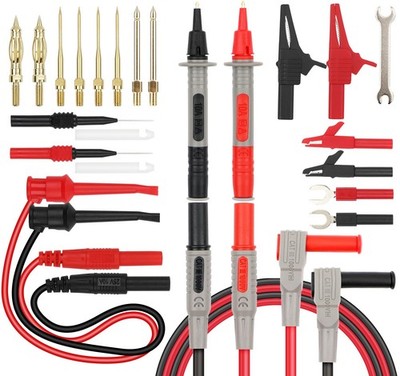 SWANLAKE 27-Piece Multimeter Test Leads Set, CAT.III 1000V / CAT.IV 600V Mult...
