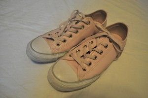 light pink leather converse