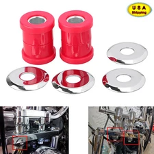 Red Handlebar Riser Bushings Kit For Harley Dyna Wide Glide FXDWG Fat Boy FLSTF