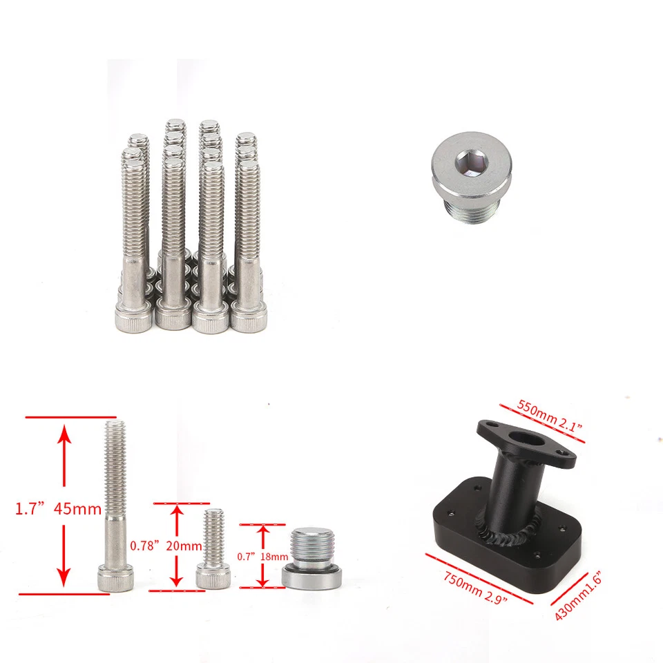 New Black Low Profile Billet Oil Pan w/ Pick Up Bolt for 01-08 Suzuki GSXR 1000 - Изображение 3 из 4