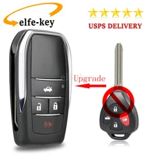 Upgrade for Scion xB xD tC iQ FR-S 4 Button Flip Remote Key Fob Case Shell Cover
