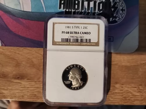 PF68 UCAM 1981-S Type 1 Washington Quarter NGC Graded Brown Label