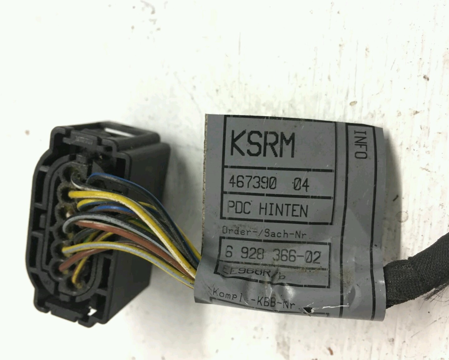 GEN BMW E61 E60 LCI REAR PDC PARKING x4 SENSORS & WIRING HARNESS LOOM