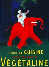 7536.Decoration Poster.Home Room wall design art.Chef on Red Elephant.Kitchen