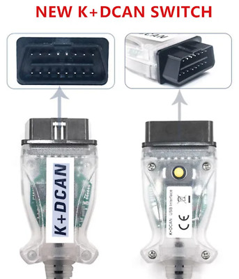 OBD2 K+DCAN KLine USB Diagnose für BMW ab 1996 kompat. zu INPA Rheingold ISTA