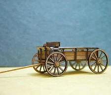FARM WAGON (1) O Scale Model Railroad Structure Unpainted Wood Laser Kit RSL1501