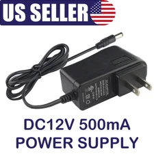 12V DC 500mA Power Adapter AC to DC Power Supply Cable cUL Listed CCTV CAMERA