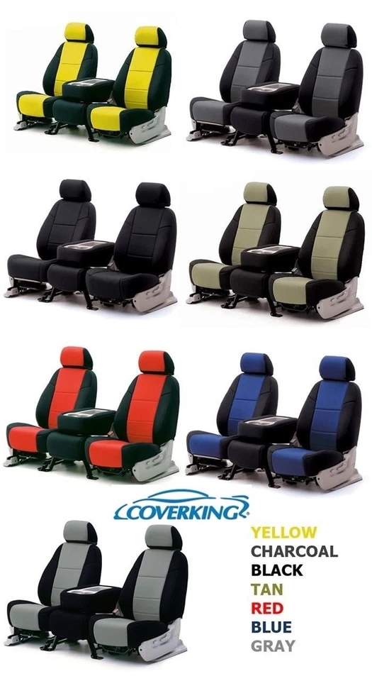 Cubiertas de asiento de neopreno genuinas de grado CR, Coverking para Chevy Corvette C5 Foto 2 de 4