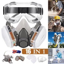 6200 Staubmaske Lackiermaske Atemschutz Halbmaske Gasmaske Mit Wechselfiltern .