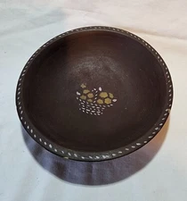 Primative Hand Painted Wooden Bowl Made in Hungary?