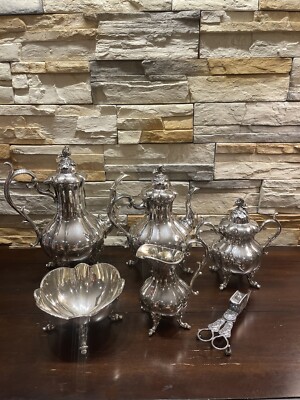 SET/5 REED & BARTON WINTHROP 1795 SILVER PLATE Coffee Tea Set +