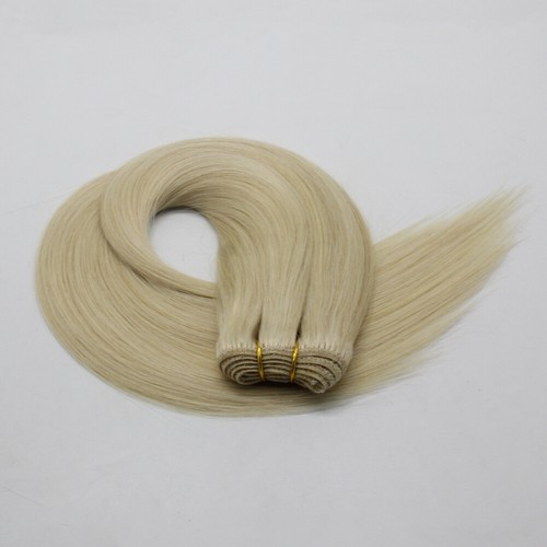 Double Weft Human Hair Extensions Weave Remy Real Russian Straight Hair 100g 12A - Picture 58 of 74