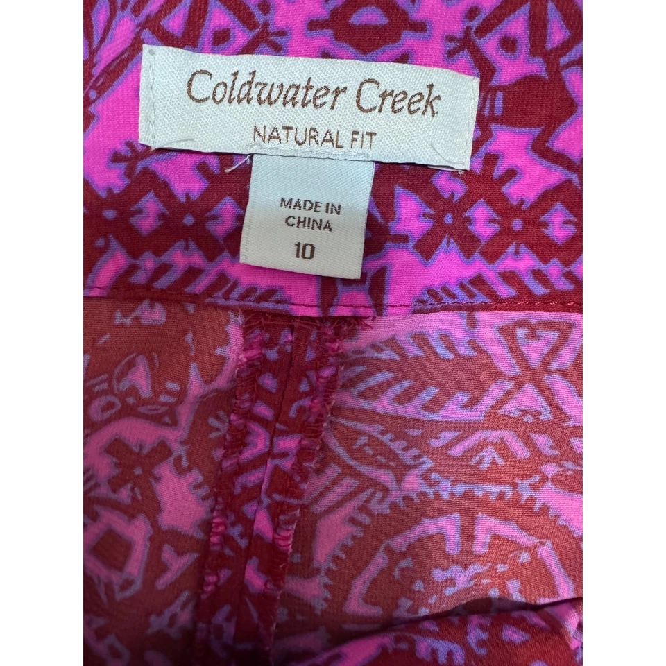 Calça Coldwater Creek Dopamina Boho Fada Perna Larga Tamanho 10 Caprichosa - Imagem 2 de 4