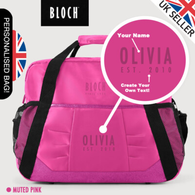 PERSONALISIERTE BLOCH TANZTASCHEN DAMEN MÄDCHEN BALLETT POINT SCHULTERTASCHE TAP GYM