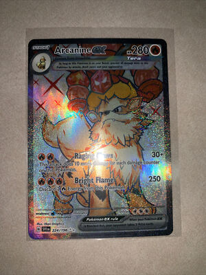 Pokémon TCG Arcanine ex Scarlet & Violet Base Set 224/198 Holo Ultra Rare