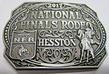 National Finals Rodeo Hesston 2017 NFR Youth Small Cowboy Buckle New Wrangler