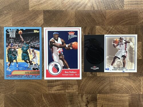 Lotto BEN WALLACE 3 carte Detroit Pistons carte basket NBA Topps mazzo superiore - Foto 1 di 5