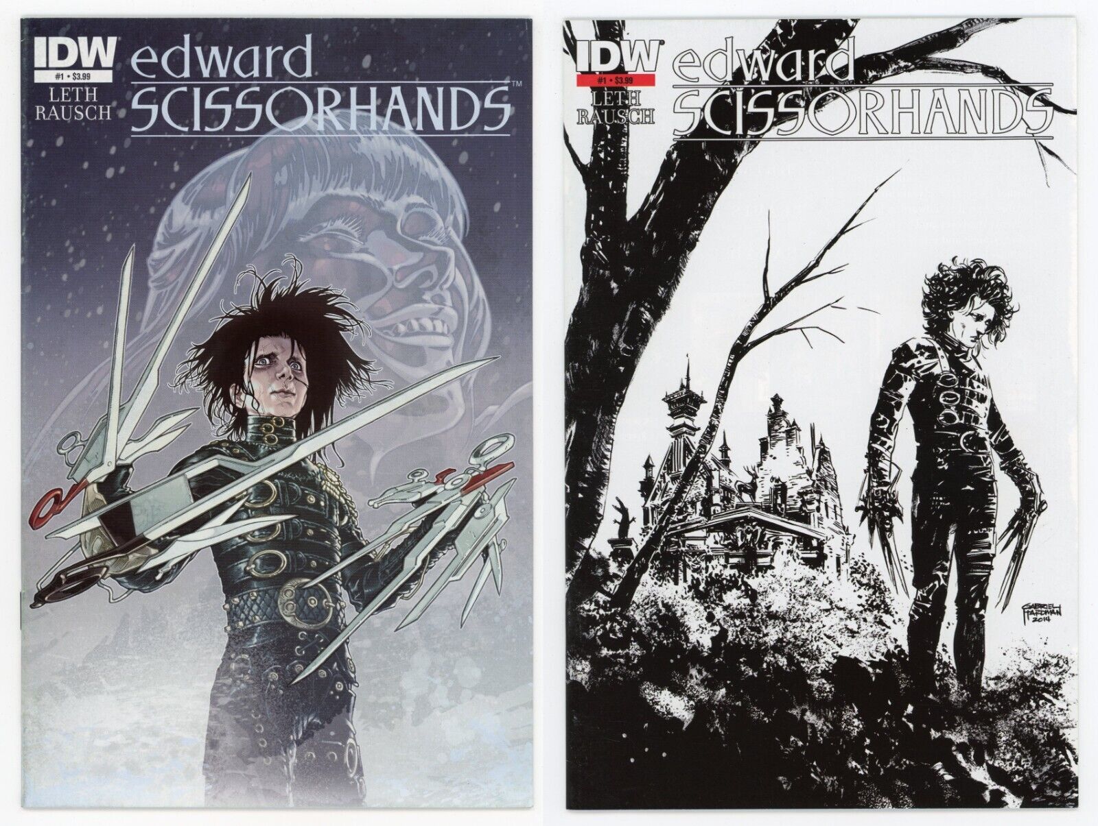 Edward Scissorhands #1 (NM 9.4) 1st & 2nd Print SET 1st appearance LOT 2014 IDW