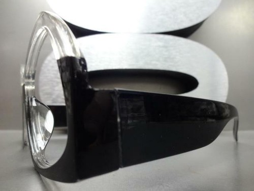 Classy Elegant Funky RETRO Style Black Lensless Eye Glasses Frame Only NO Lens - Picture 5 of 7