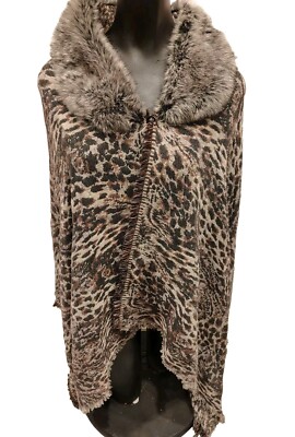 Eyeful Color Your World Stole Shawl Cape Leopard Spots Women s One Size Preowned