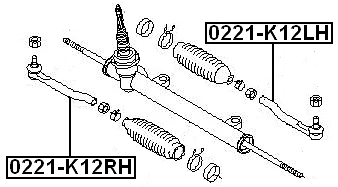Extremo izquierdo de la barra de amarre - para Nissan MICRA MARCH K12 2002 - OEM 48647-1U61A Foto 2 de 3