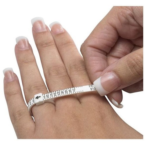 Multi Sizer Adjustable Strip Plastic Ring Finger Gauge Jewelry Wedding Sizer - 第 4/4 張圖片