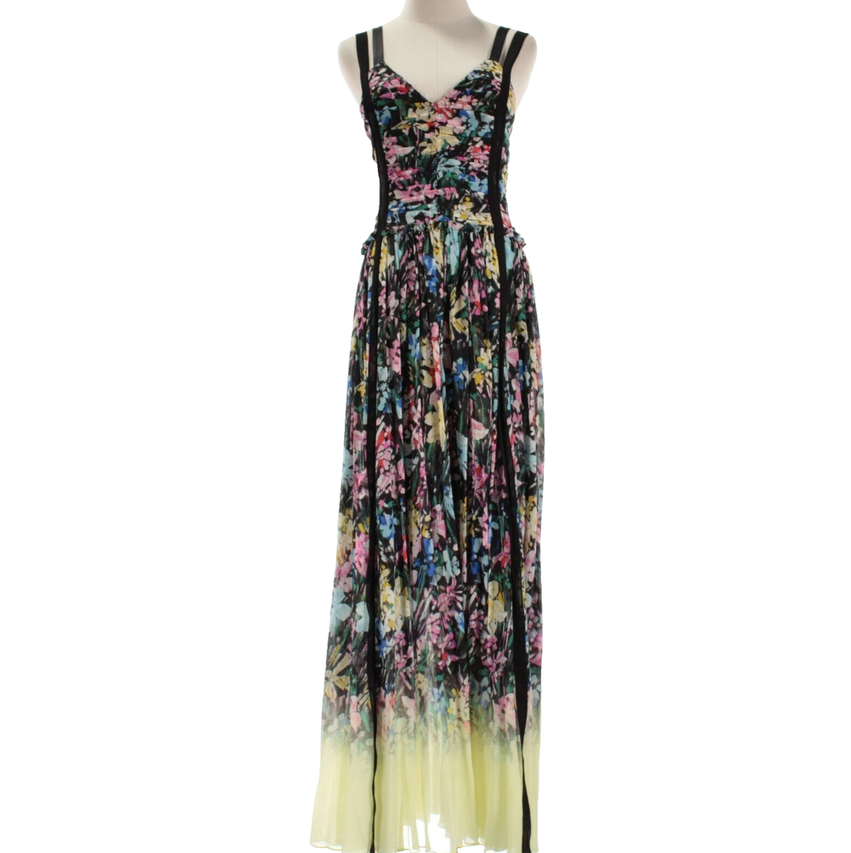 3.1 Phillip Lim NWT Flowerworks Chiffon Degrade Ruched Dress Size