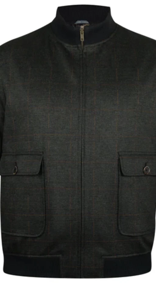 Chaqueta Bomber Guide London Azul Marino Cremallera Completa Tejida Talla Pequeña £99 Foto 2 de 3