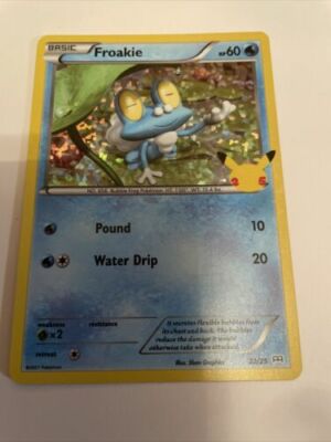 mcdonalds froakie pokemon card 1x Pokemon Froakie 22/25 HOLO 25th Anniversary Mcdonalds Promo 2021 Card x1
