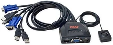 Syba SY-KVM20051 USB Interface, 2x Ports Cable KVM Switch, with Remote Button