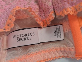 Victoria Secret Bralette Lot Pink Black Ice Angel Strappy Size Medium 
