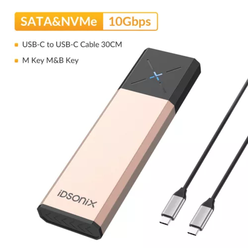 USB C 3.2 GEN 2 M.2 NGFF NVMe SATA Adapter Externes SSD Gehäuse Case 5/10Gbps - Bild 18 von 21