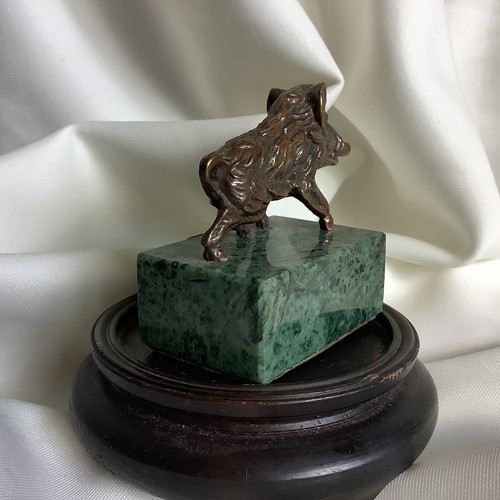 Green Art Hunt Wild Boar Pig Forest Animal Bronze Figure Statue Sculpture Award - 第 6/8 張圖片