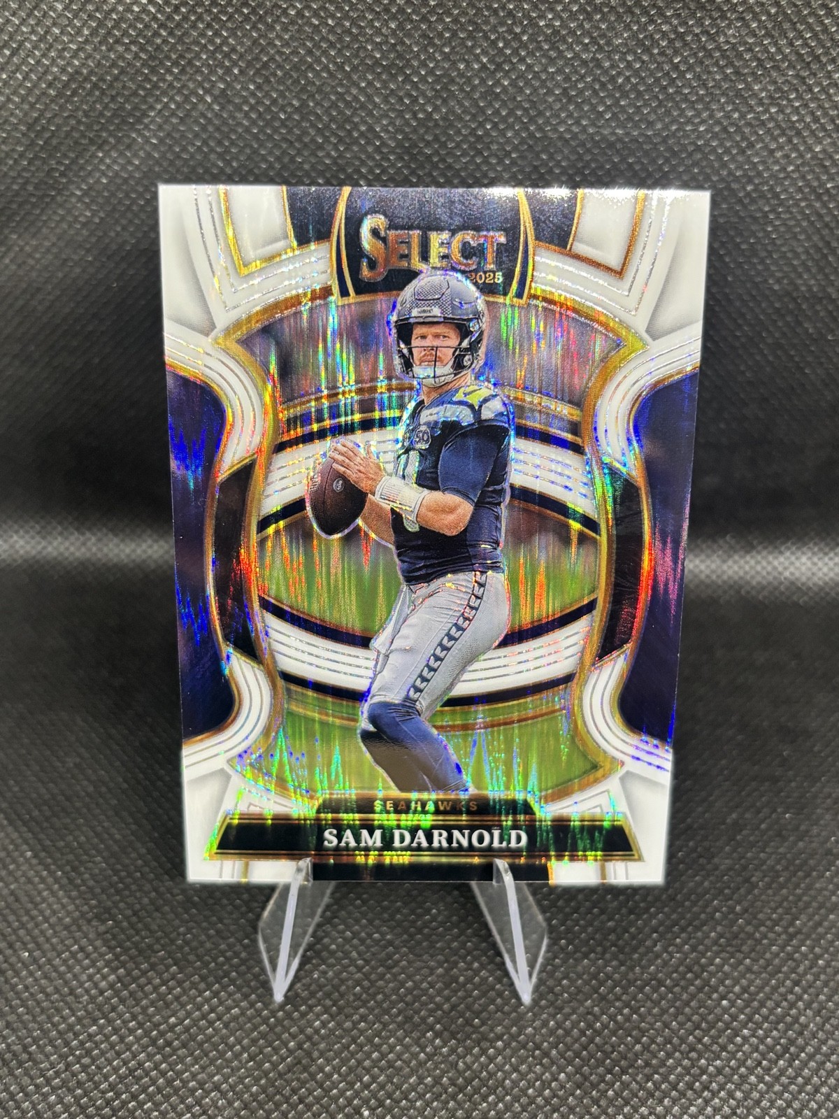 Sam Darnold 2025 Panini Select - Concourse #13 White Shock Prizm /799