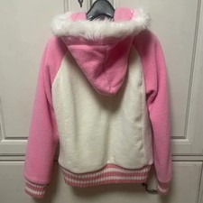 Vintage Candystripe Gyaru Fleece Hoodie Jacket