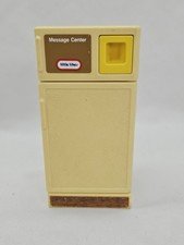 Vintage Little Tikes Dollhouse Kitchen Refrigerator Fridge w/ Shelves 5"