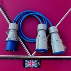 32 Amp Plug to twin 32 Amp Sockets Splitter  Adaptor arctic flex 2.5mm cores