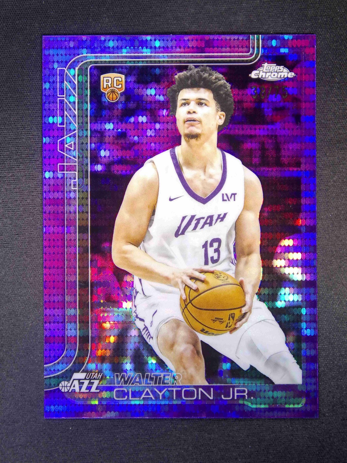 2025-26 Topps Chrome Walter Clayton Jr. #268 RC Purple Wave /75
