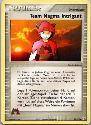 Pokémon Team Magma Intrigant 70/95 EX Team Magma vs Team Aqua 2005 Deutsch