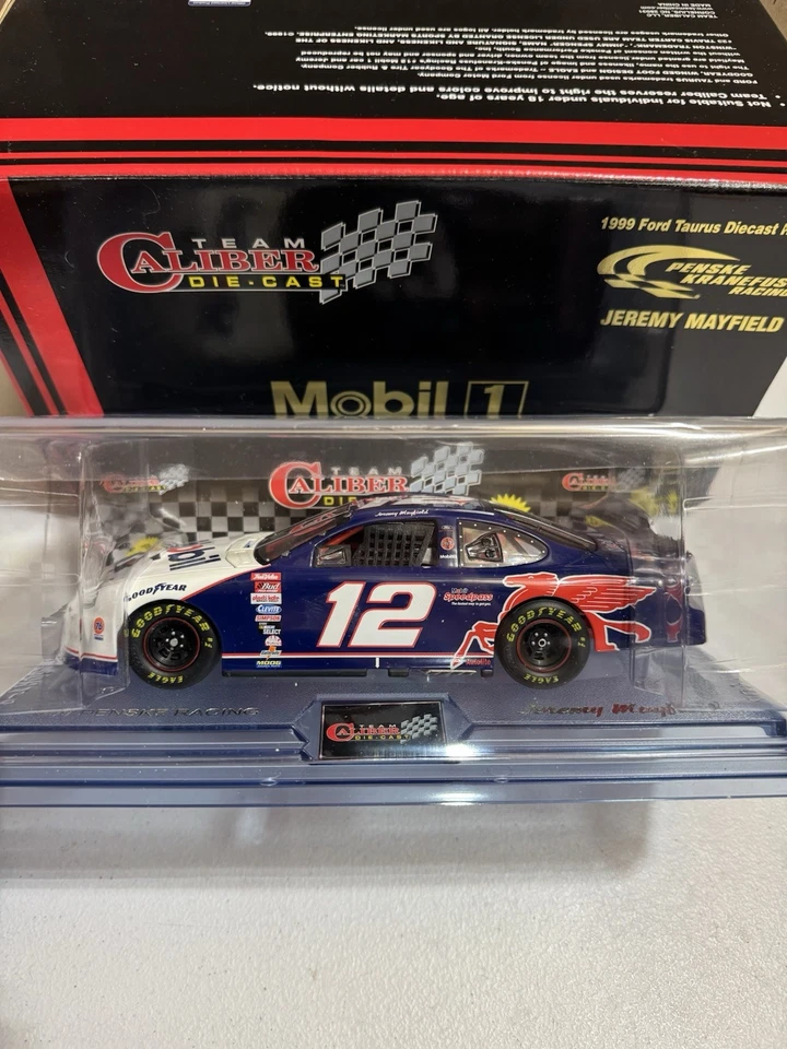 Jeremy Mayfield #12 Mobil 1 Team Caliber 1999 1/24 Nascar Diecast With Case - Image 3 of 4