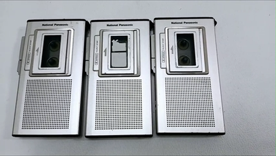 3X National Panasonic RN-Z06 Micro Cassette Recorder- For Parts