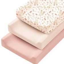 3 Pack Stretchy Changing Pad Covers for Girl, Boy, Silky Soft Changing Table ...